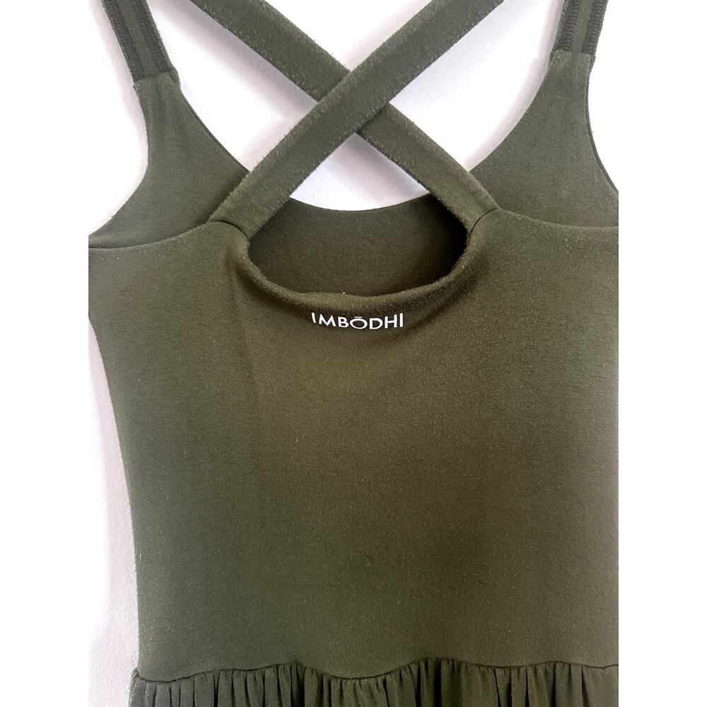 IMBODHI The Bodhi Harem Jumpsuit Olive Green Crossover Back Pockets XS/S - Picture 7 of 7
